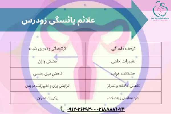 علائم یائسگی زودرس