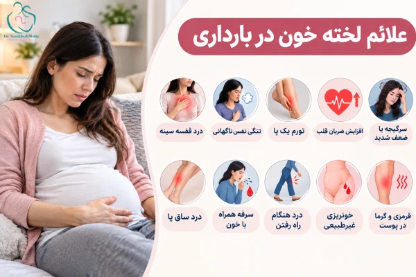 علائم لخته خون در بارداری